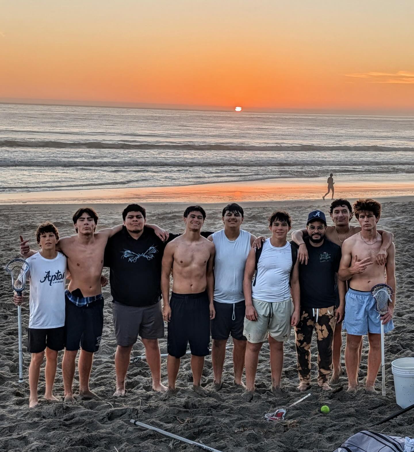 Beach Practice at Sunset