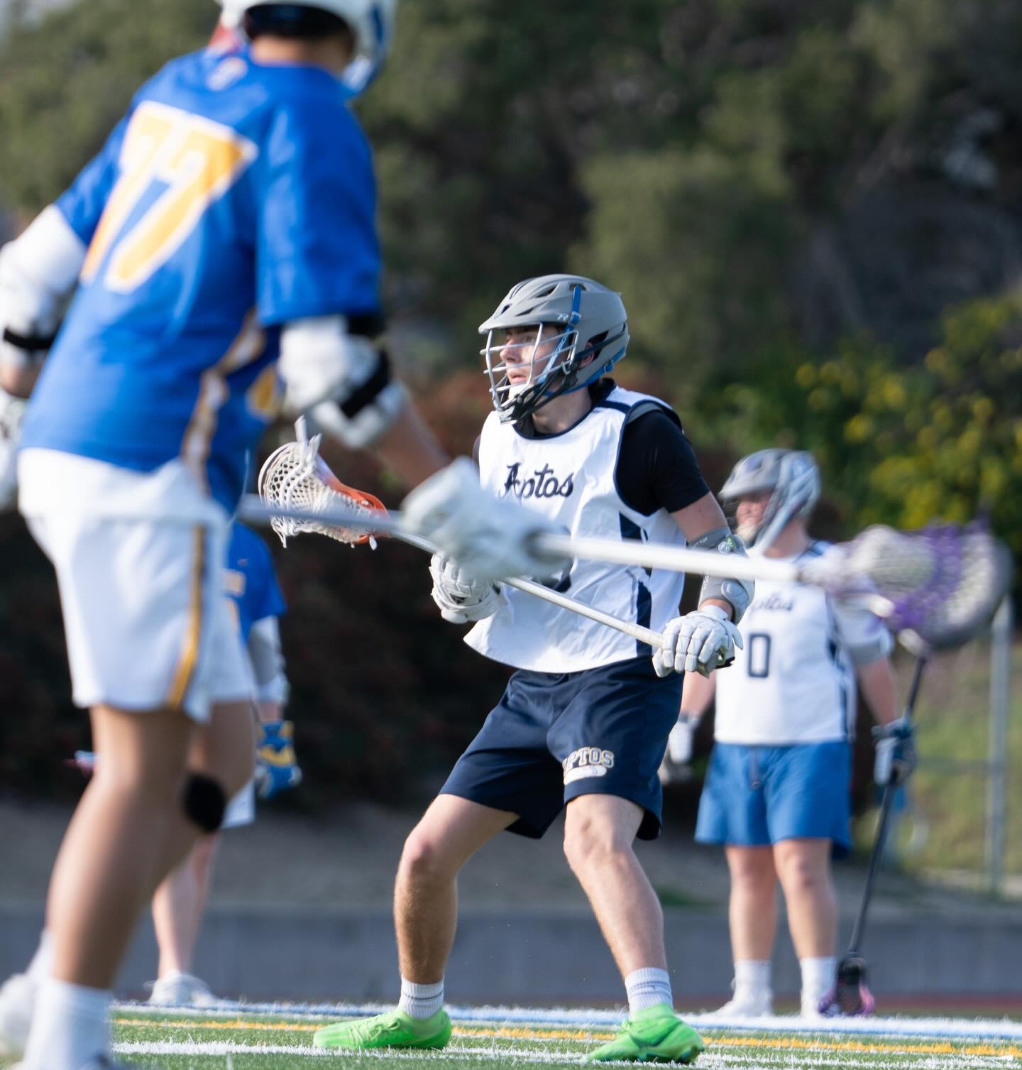 Kristopher Goulart in action at the Lax Jam