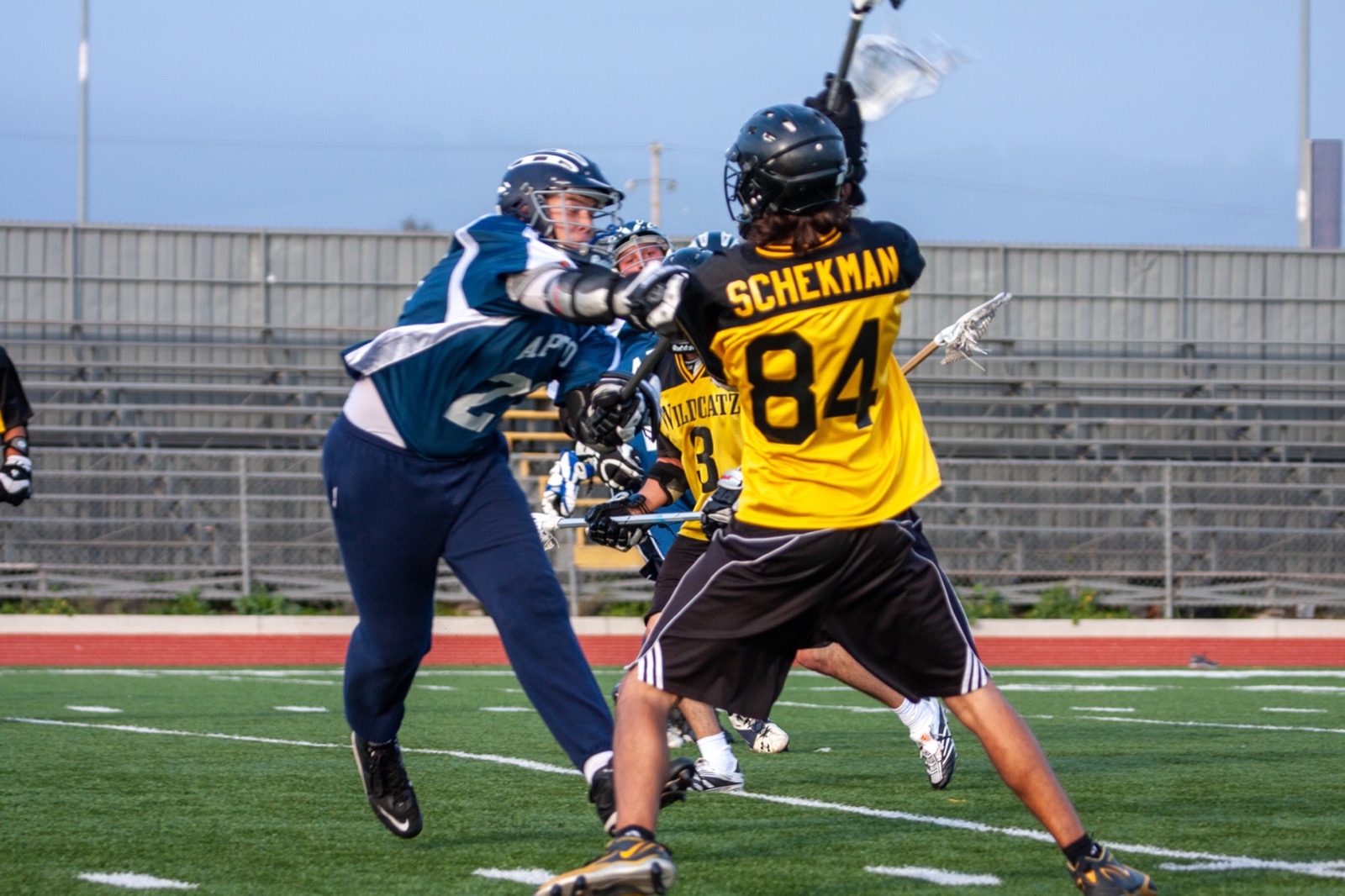 Aptos midfielder wins a faceoff