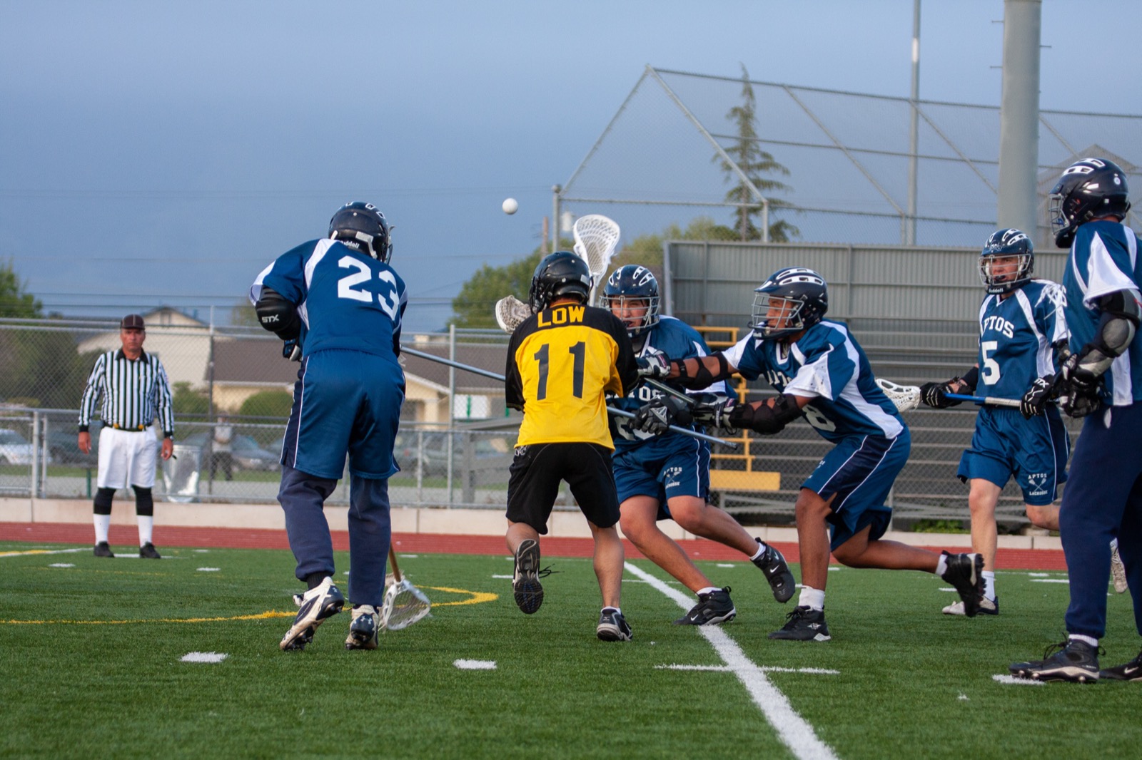 Aptos midfielder scoops a ground ball