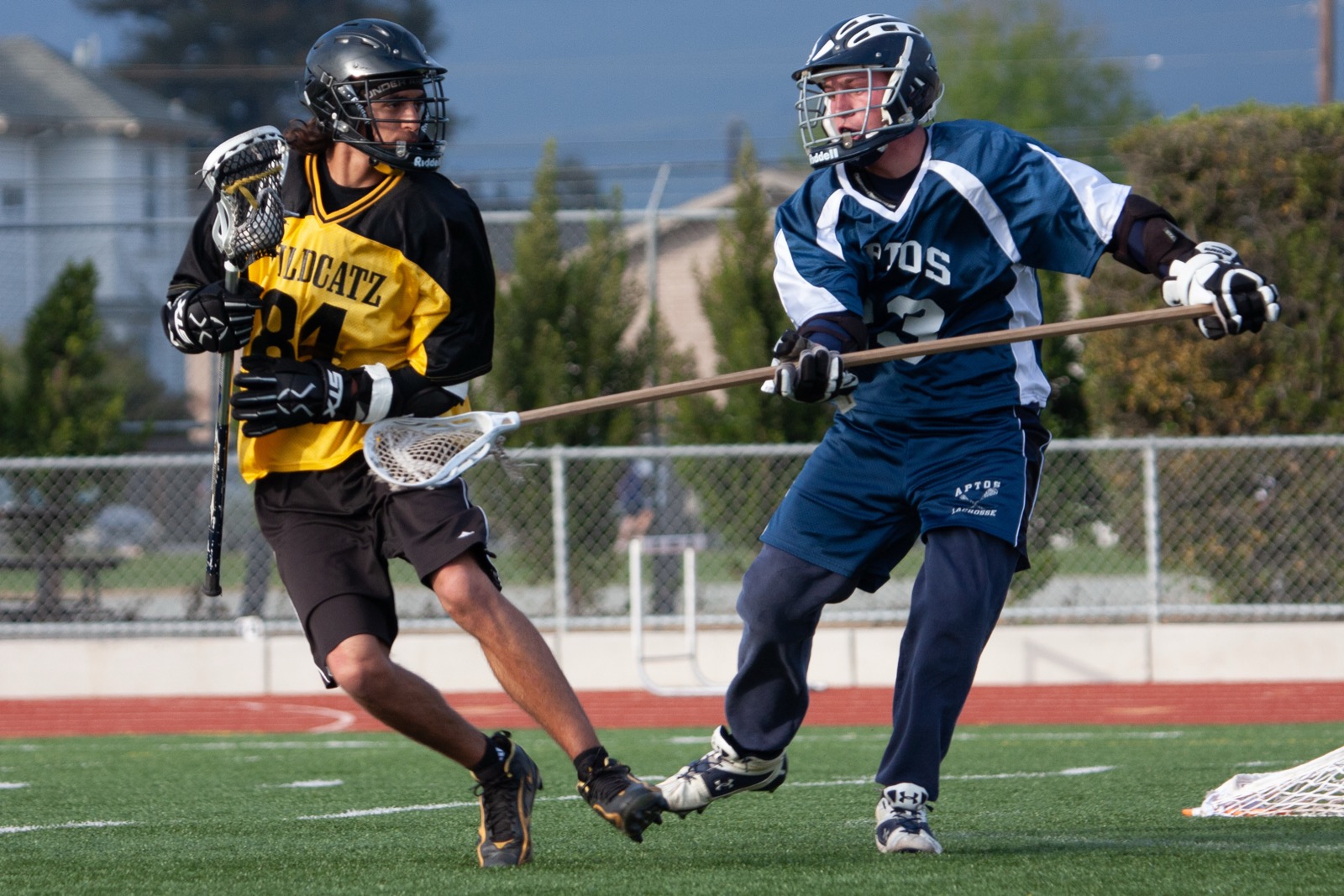 Watsonville defender checks an Aptos attacker