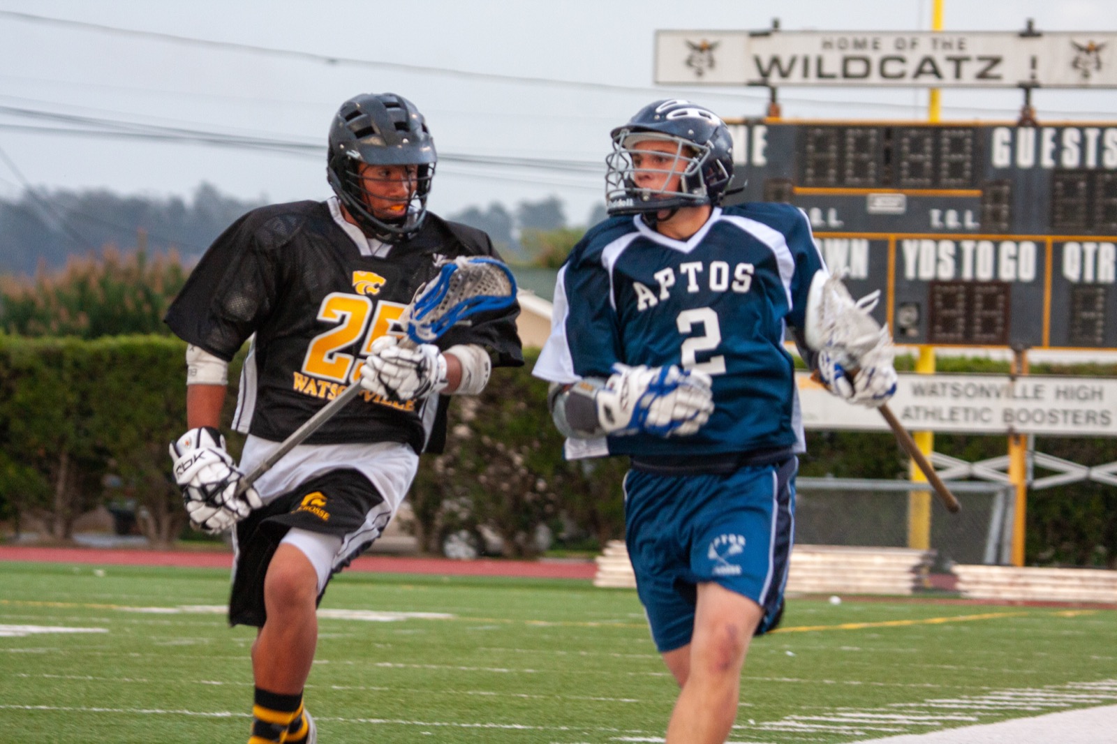 Aptos vs Watsonville game action on the road