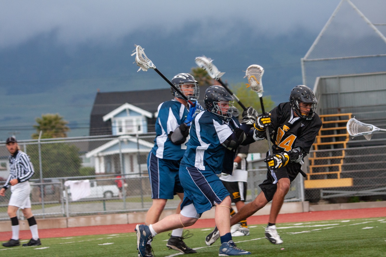 Aptos vs Watsonville game action on the road