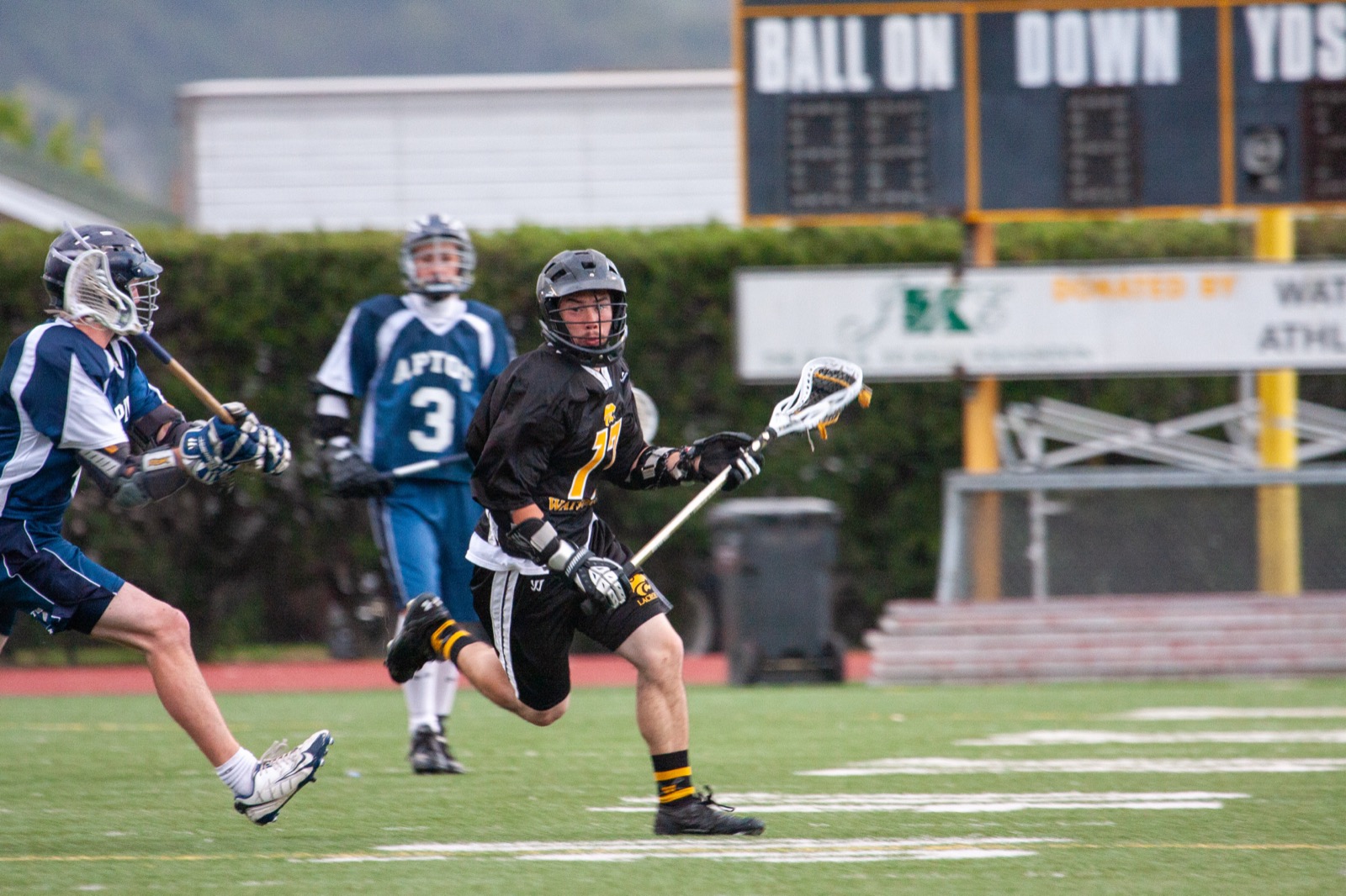 Aptos vs Watsonville game action on the road