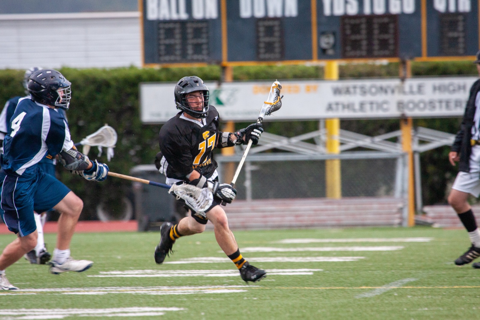 Aptos vs Watsonville game action on the road