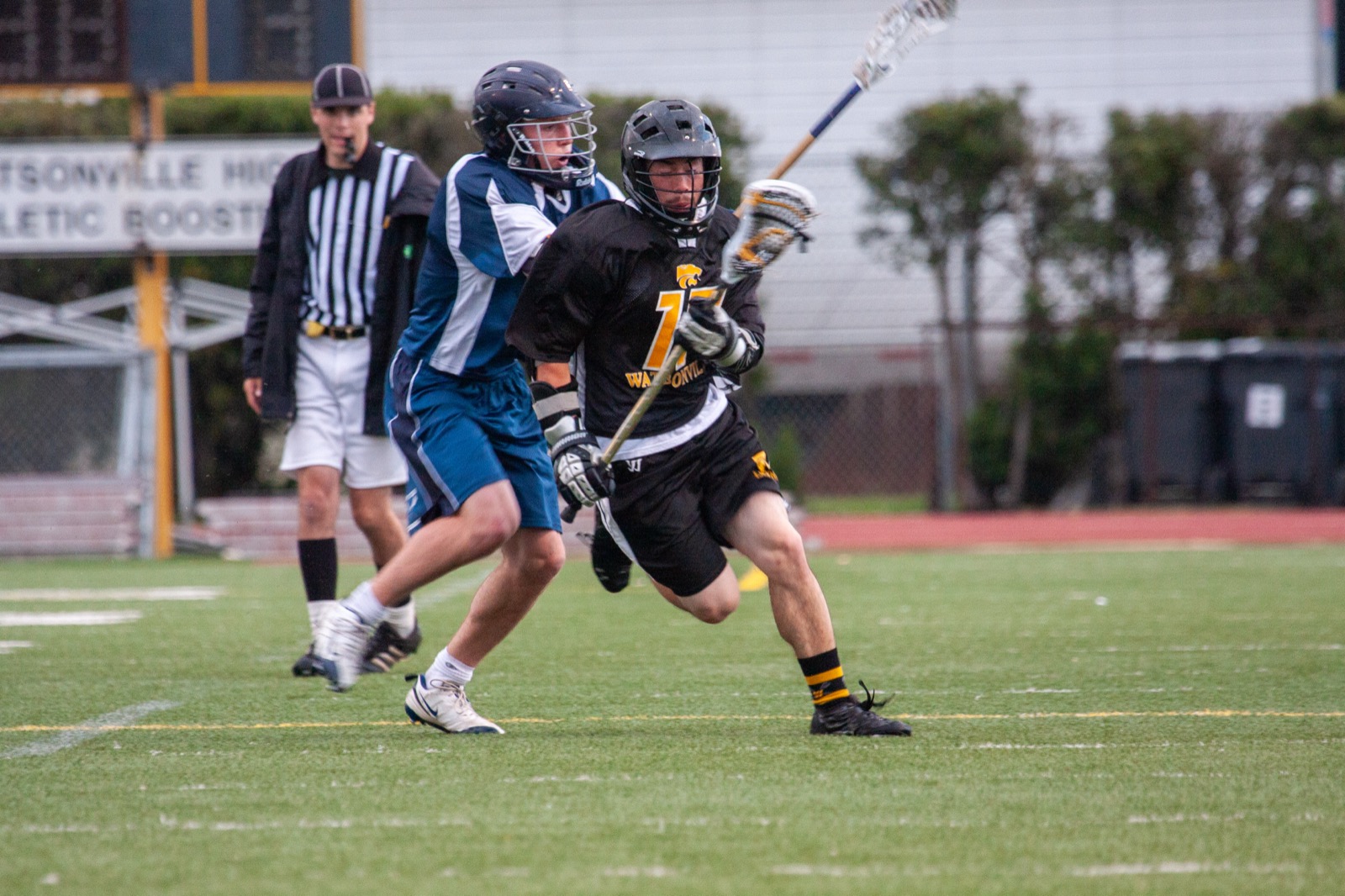 Aptos vs Watsonville game action on the road