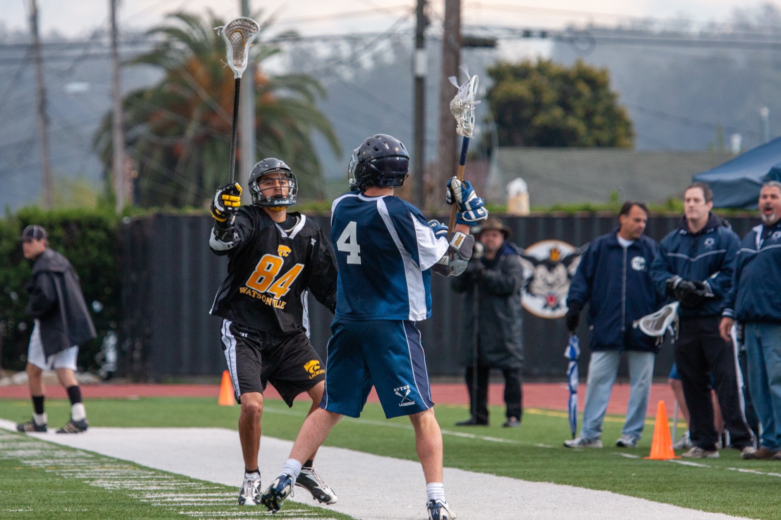 Aptos vs Watsonville game action on the road