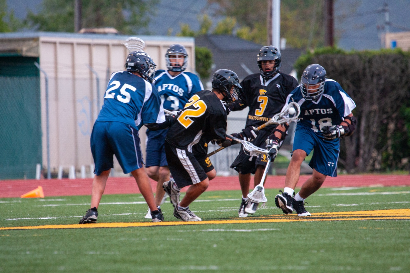 Aptos vs Watsonville game action on the road