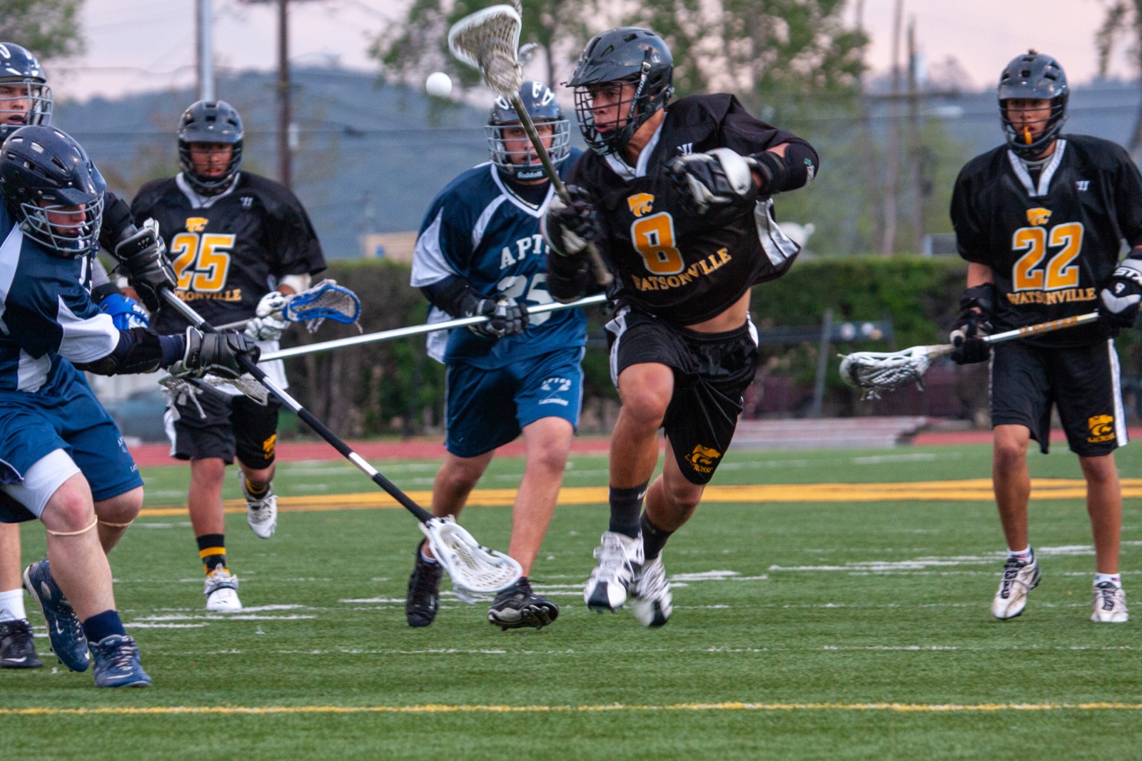 Aptos vs Watsonville game action on the road