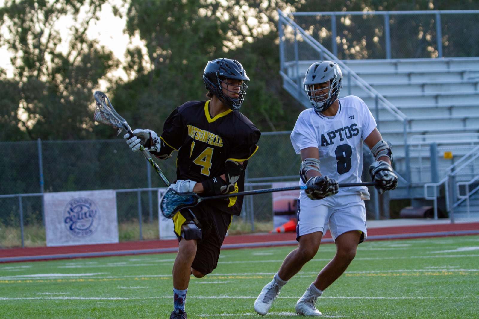 Aptos vs Watsonville game action on the road