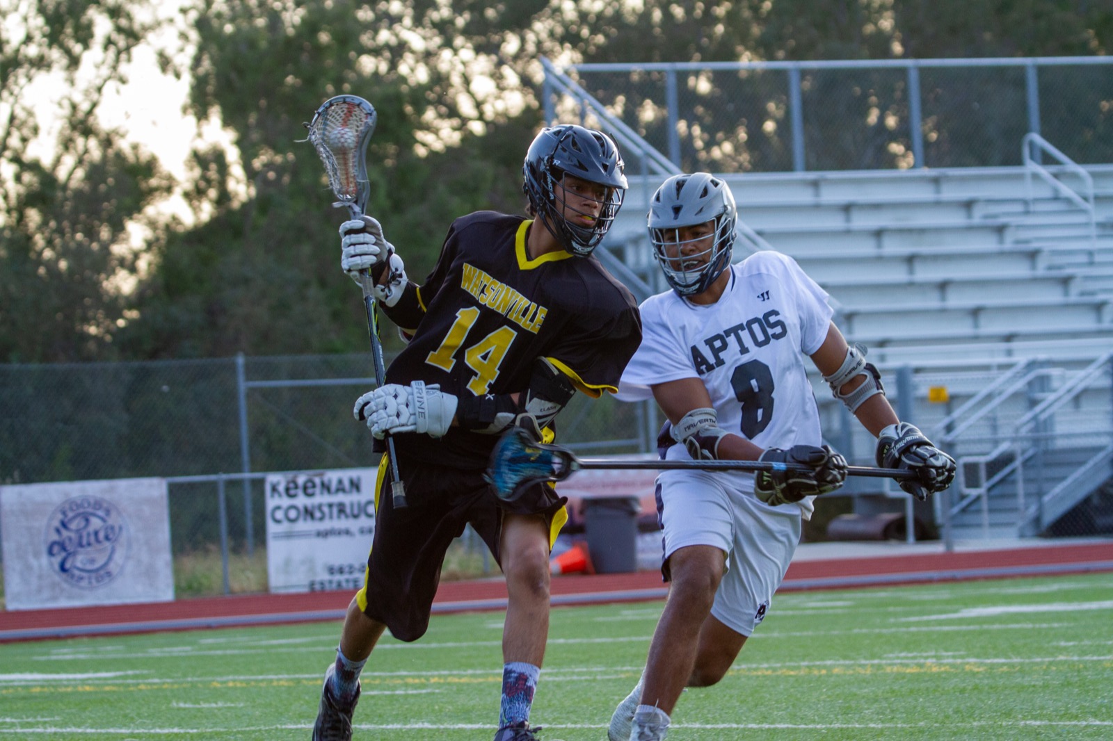 Aptos vs Watsonville game action on the road