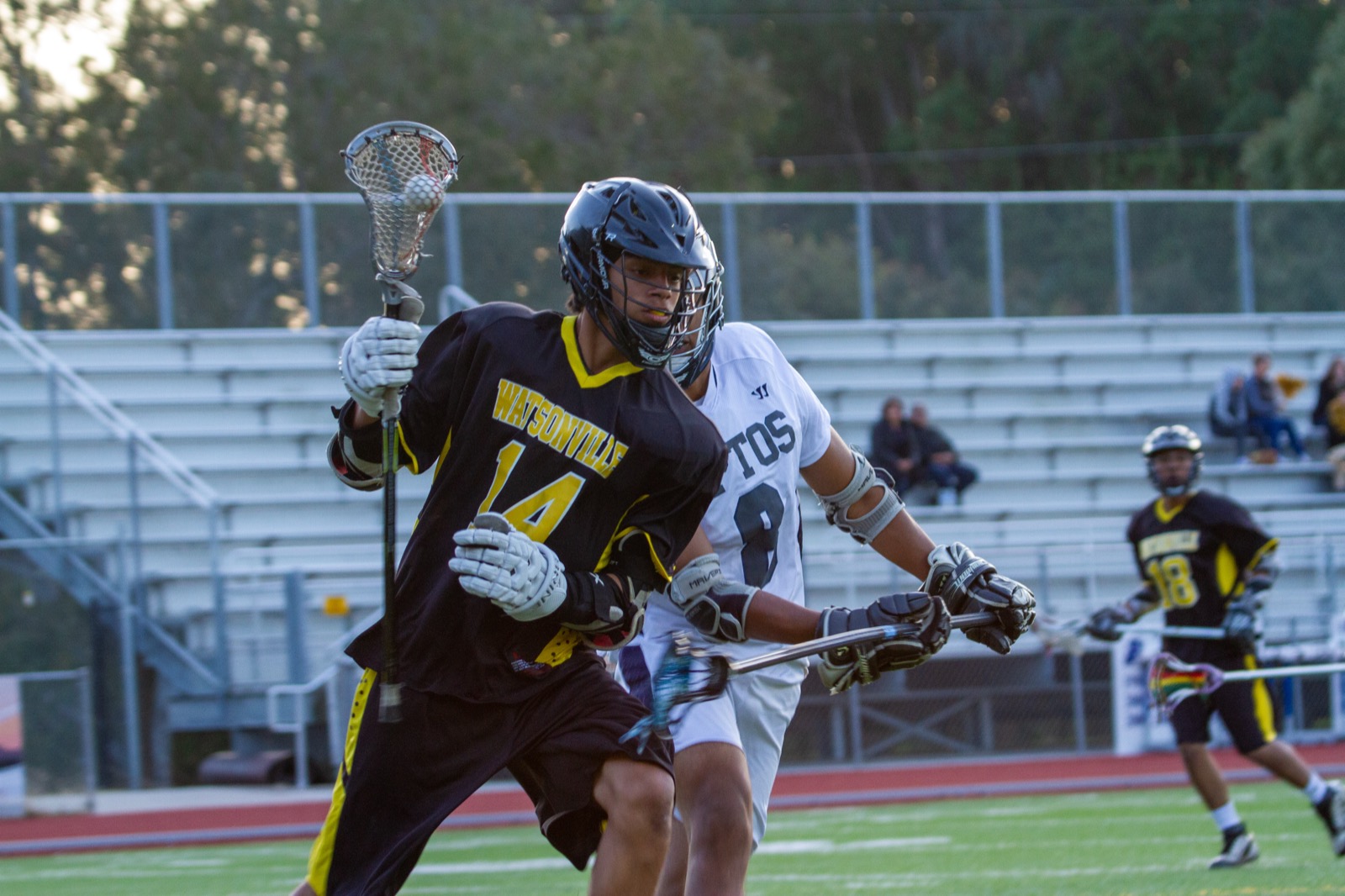 Aptos vs Watsonville game action on the road