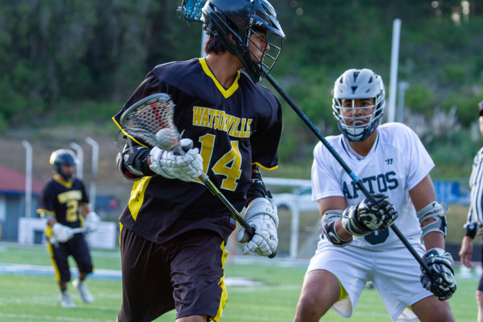 Aptos vs Watsonville game action on the road