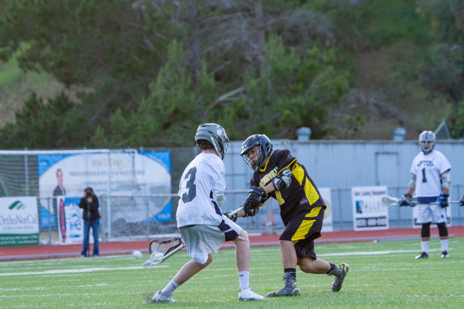 Aptos vs Watsonville game action on the road