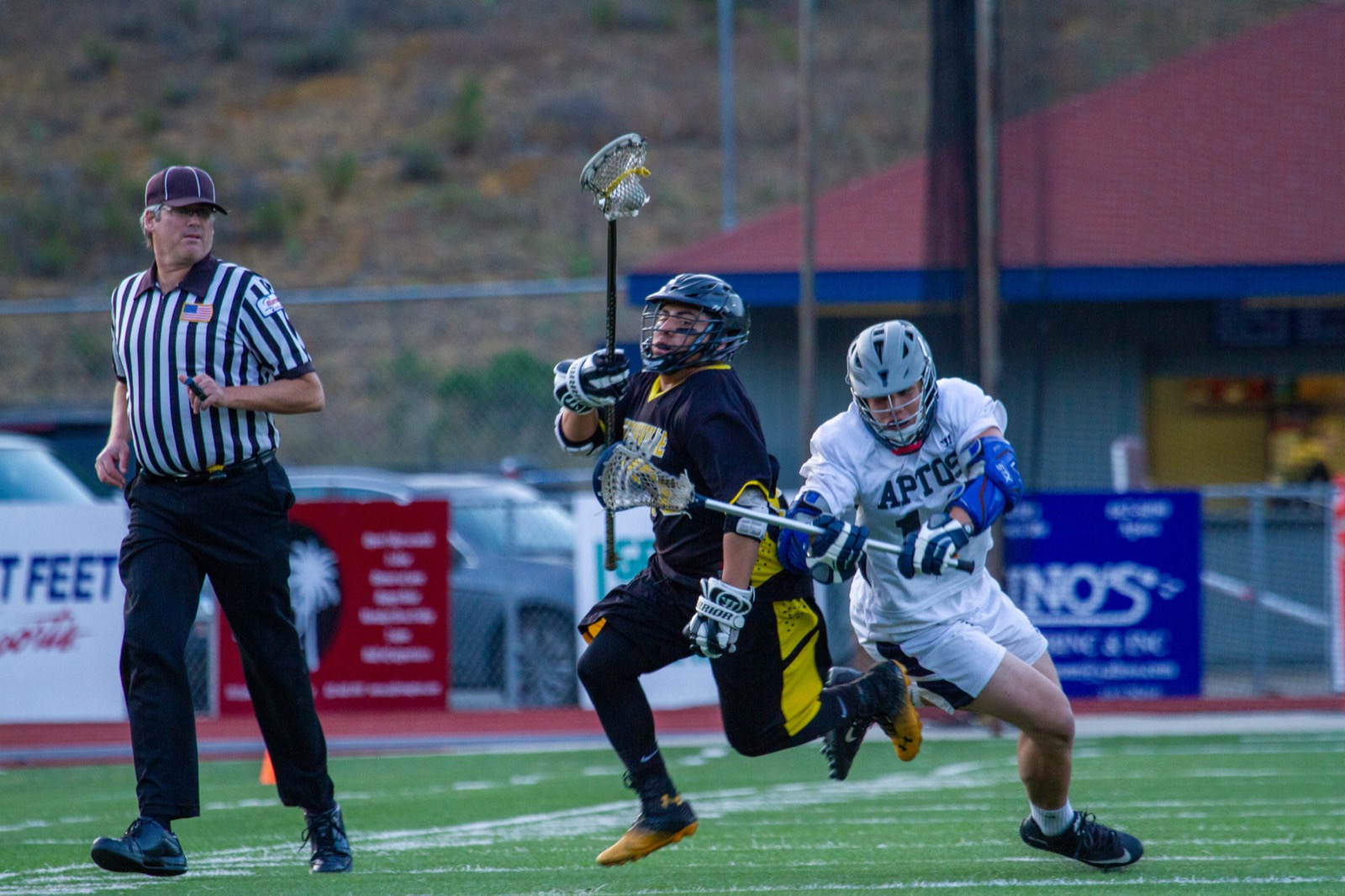 Aptos vs Watsonville game action on the road