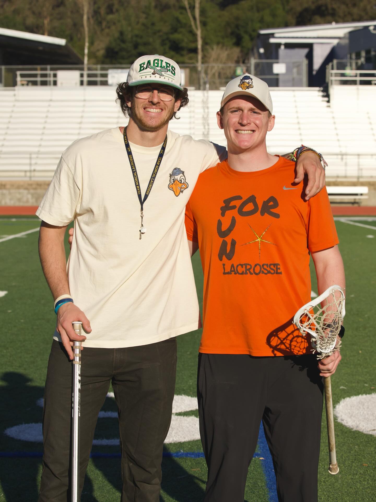 Aidan Niklaus and Max Vota posing together at the Kooks LC clinic