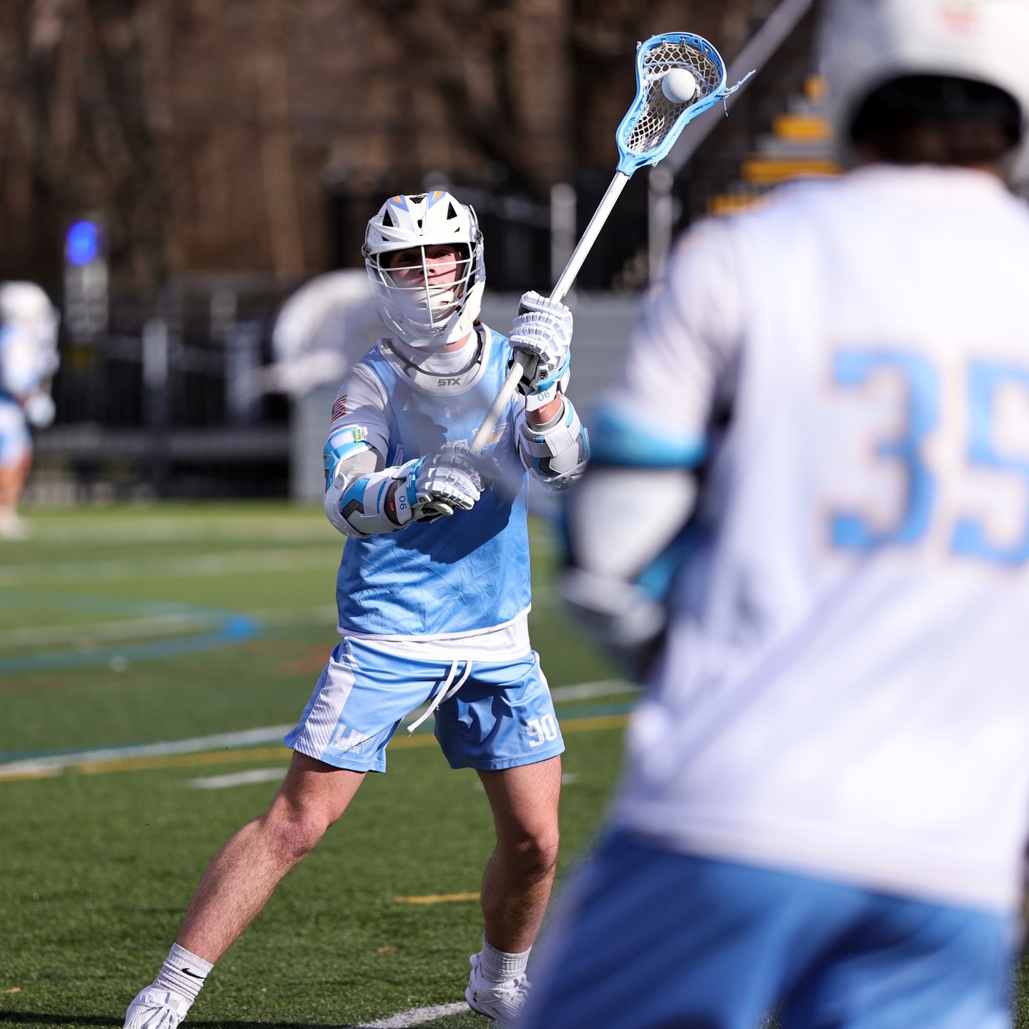 Kale Lampman in action during LIU Sharks practice